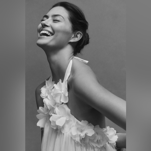 PATBO NWT Maia 3D Floral Hand Embroidered White Wedding Gown 12 - Picture 4 of 16